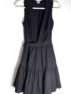 Vintage Christian Lacroix Black Linen Blend Midi Dress – French Designer Resort